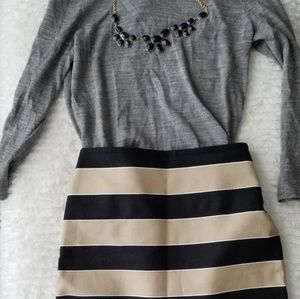 Ann Taylor Loft Striped SKIRT